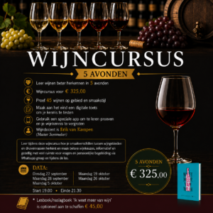 wijncursus zaandam uitgebreid 5 avonden